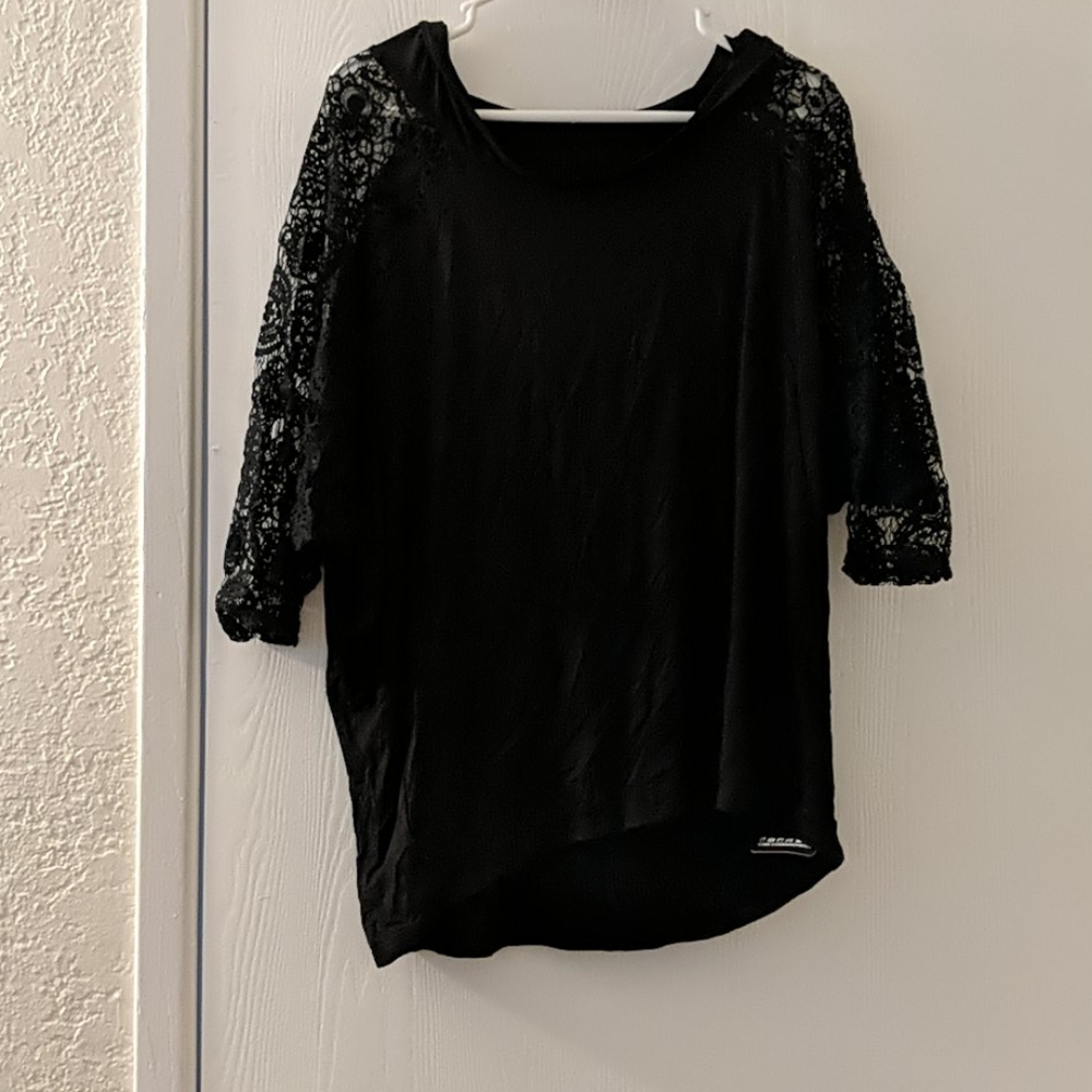 Black milk little lies lace hoodie xxs new